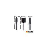 Set 3 fresas rectas 1/4” KWB 757010