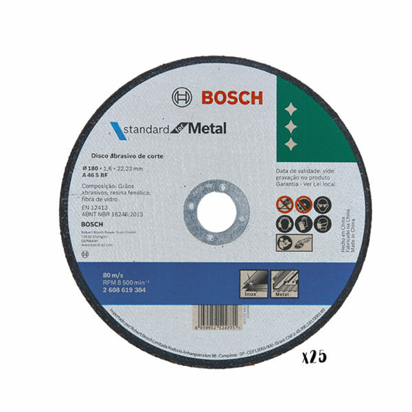 Set 25 discos de corte milimétricos 7" Bosch 180x1,6 mm