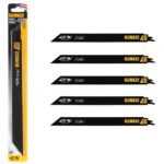Set 5 Hojas De Sierra Sable Dewalt Dwa41812 - 12 - Bimetal