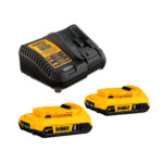 Kit Baterías 2AH + Cargador 20v Máx Dewalt DCB203C2-B2