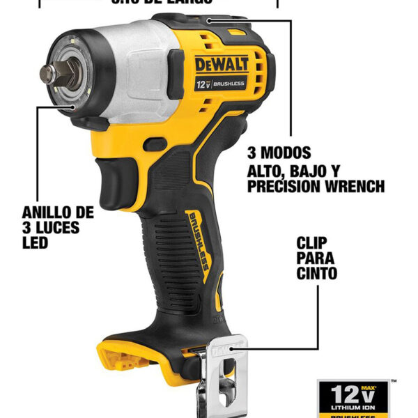 Llave De Impacto 3/8 12v Dewalt DCF902B-b3 – Sin Baterías