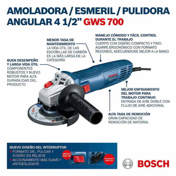 Esmeril Angular Bosch GWS 700