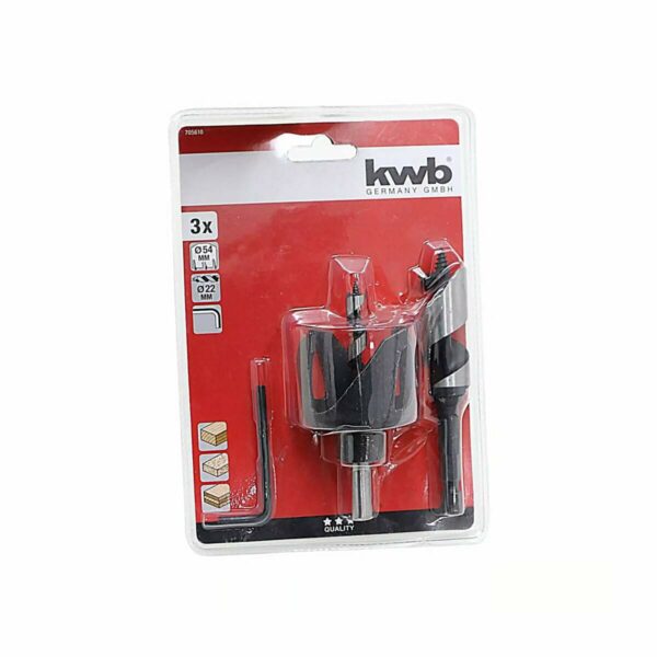 KIT INSTALACION CERRADURA 3 PZ. (BROCAS) KWB 705610 - Imagen 1