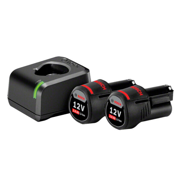Kit Cargador + 2 Baterías 2 AH Bosch 12V - Imagen 1