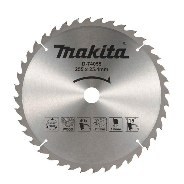Disco se sierra 10"- 40t (255 x 25,4mm) Makita D-74055