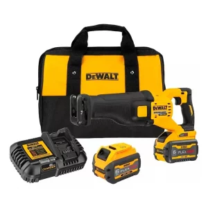 Kit Sierra Sable Dewalt DCS389T2-B2 - Incluye 2 Baterías de 6 AH, Cargador y Bolso