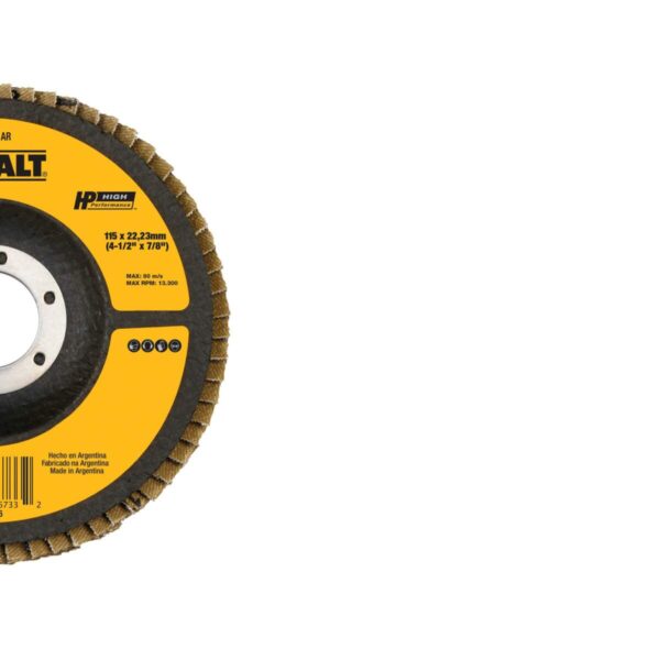 Disco Traslapado Zirconia Dewalt 4-1/2x7/8 Gr 120 DW8310-BR