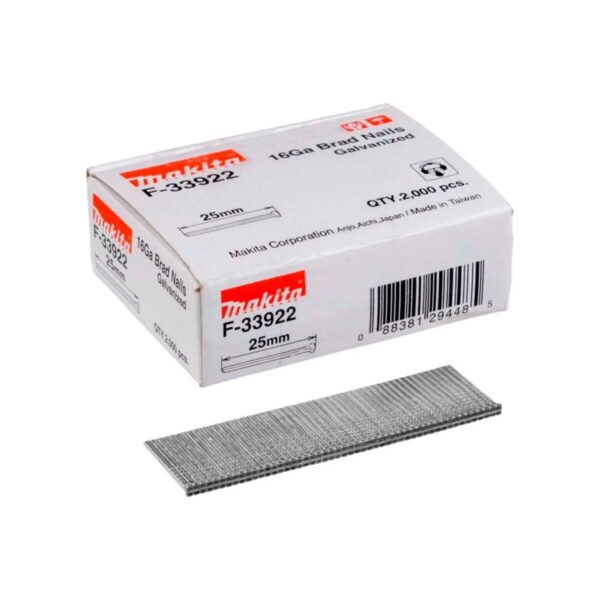 Caja clavo galvanizado 16GA 25mm Makita F-33922