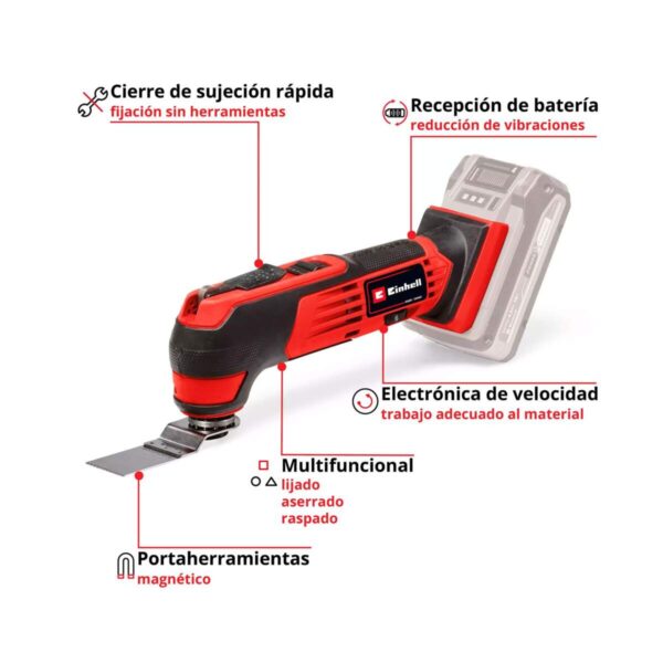 Multiherramienta Oscilante Inal. Einhell TE-MG 18/1 - Sin Bat.