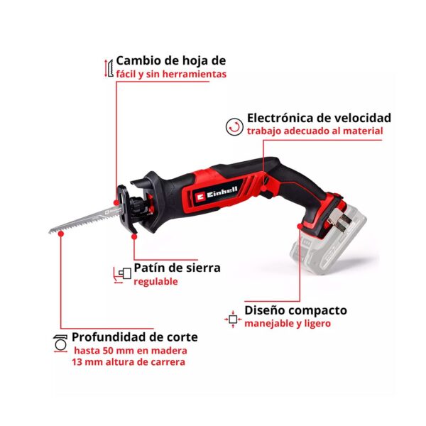 Sierra Sable Inal. Einhell TE-AP 18/13 Li - Sin Baterías