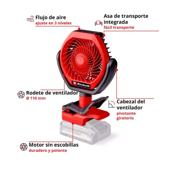 Ventilador Inal. Einhell GC-CF 18/110 Li - Sin Baterías