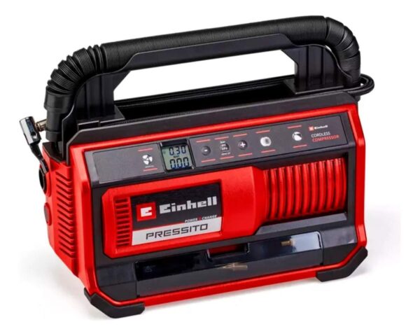 Kit Compresor Inal. Einhell Pressito 18/25 + Carg y Bat 2,5 AH