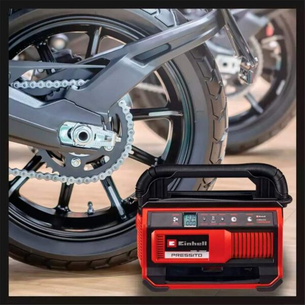 Kit Compresor Inal. Einhell Pressito 18/25 + Carg y Bat 2,5 AH