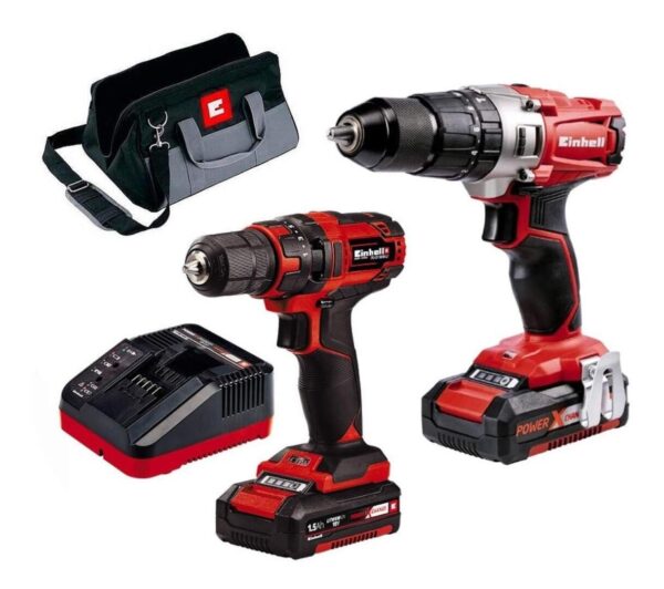 Kit Taladro Percutor y Taladro Atornillador Einhell 18V OP3
