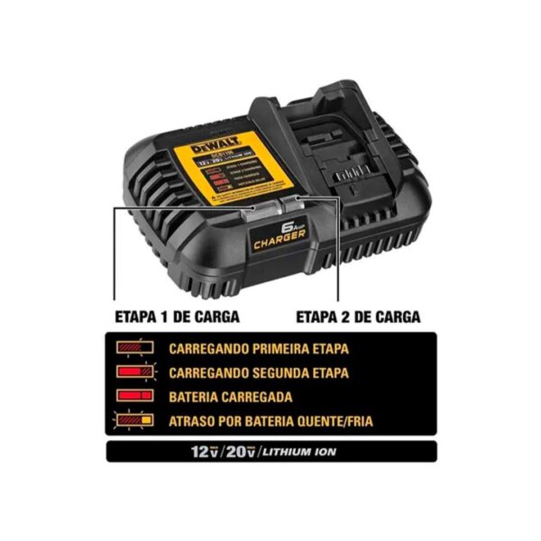 Cargador Rápido FlexVolt 12V/20V/60V MAX Dewalt DCB1106