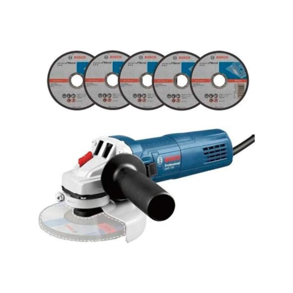 Esmeril Angular Bosch 4 1/2" GWS 700 + 5 Discos - Imagen 3