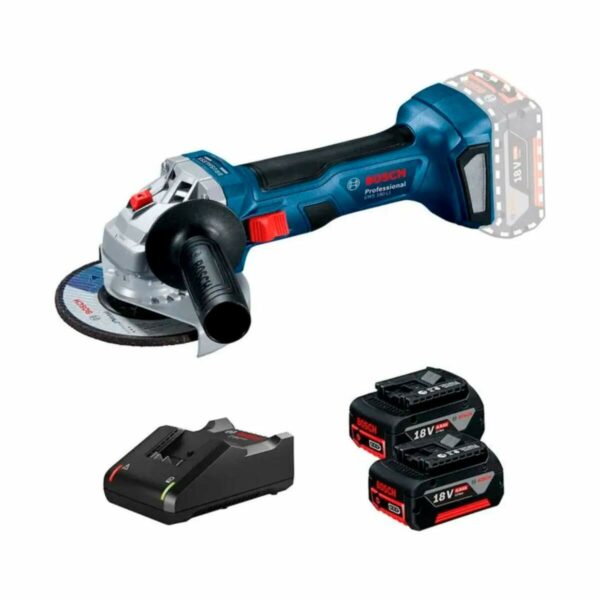 Kit Esmeril Inal. Bosch GWS 180 Li + 2 Bat 4 AH y Cargador - Imagen 1