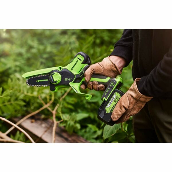 Motosierra Inal. 4" Greenworks 24V + Carg Y Ba. 2.0 AH - 2008207 - Imagen 2