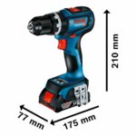 Taladro Percutor Atornillador Bosch GSB 18V-90C + 2 Bat + Maletín - Imagen 3