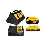 Kit 2 Baterías 20V + Cargador DCB1104 y Bolso Dewalt DCB225CK-B2