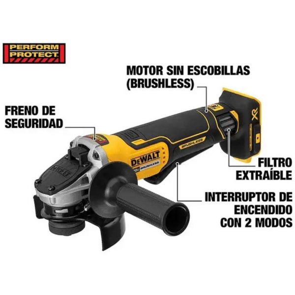 Kit Esmeril Angular Inal 4-1/2” XR 20V Max DCG413P2 - Imagen 2