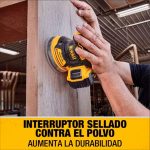 Lijadora Roto Orbital Inal. Dewalt Dcw210b + 25 Lijas + 3 Formones - Imagen 4