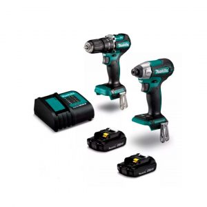 Kit Taladro Percutor + Atornillador Impac 18v Makita DLX2414YX7
