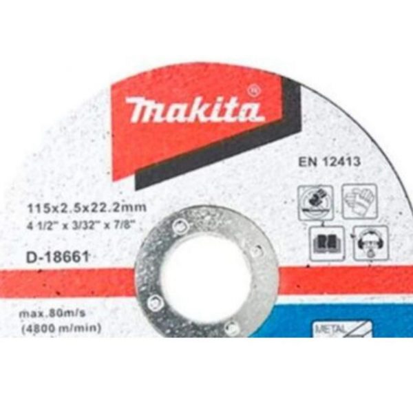 Pack 10 Discos de corte Metal 4 1/2" Makita D-18661 - Imagen 3