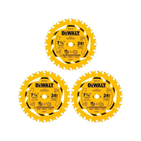Pack 3 Discos 7-1/4'' 24 Dientes Dewalt DWA271424PK3 - Imagen 1