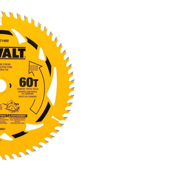 Disco De Sierra 7-1/4''x 5/8'' 60 Dientes Dewalt DWA271460 - Imagen 3
