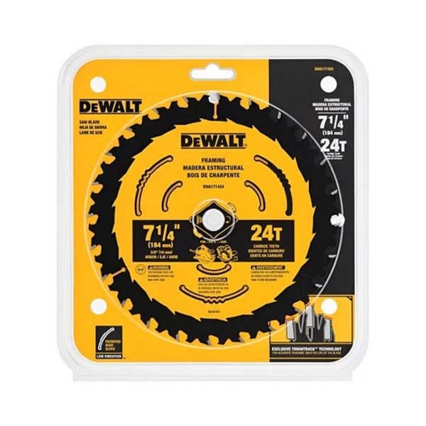 Disco De Sierra 7-1/4''x 5/8'' 24 Dientes Dewalt DWA271424 - Imagen 2