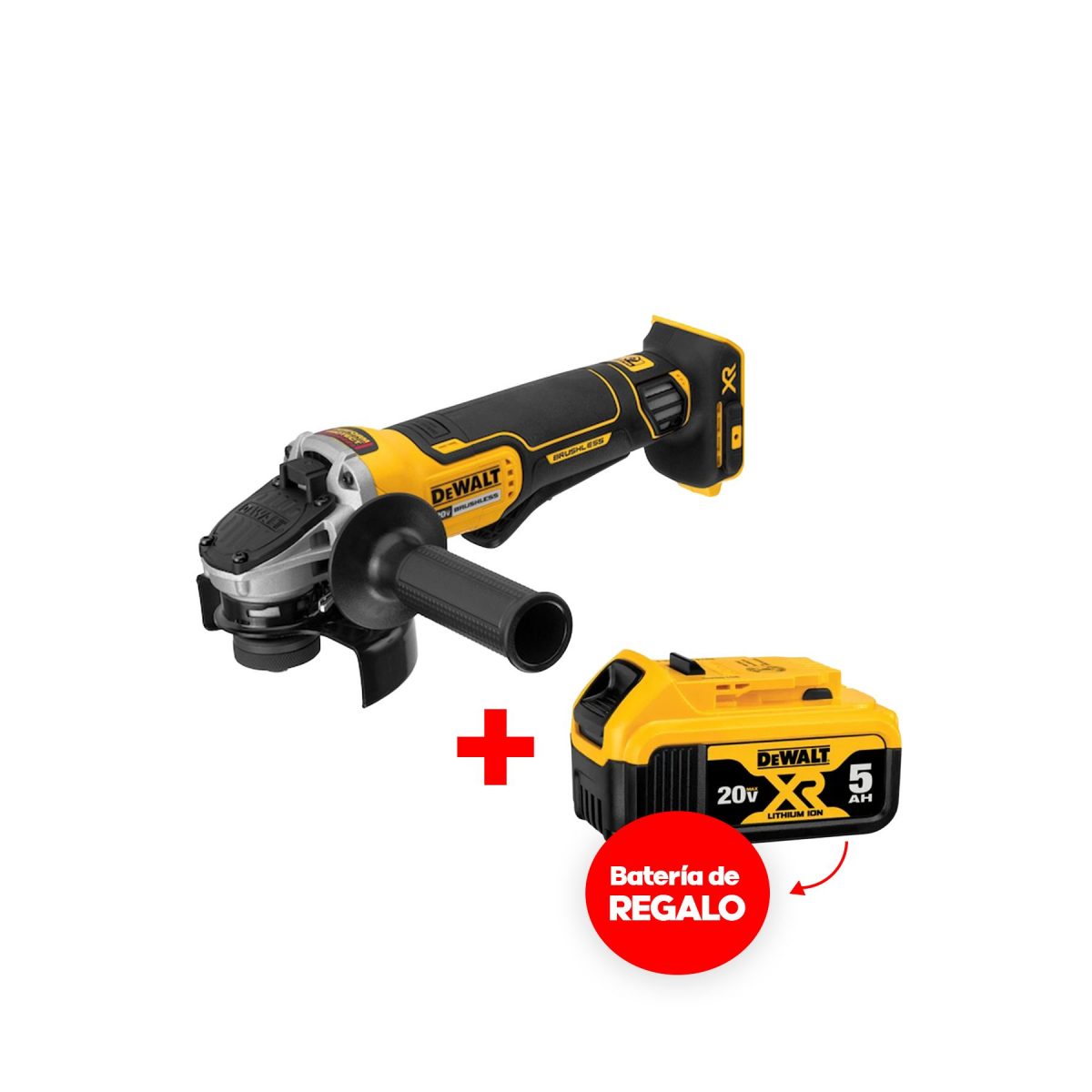 Promo Esmeril Inal. 20V Dewalt DCG413B + Bat 5AH Regalo 1 Promo Esmeril Inal. 20V Dewalt DCG413B + Bat 5AH Regalo - Imagen 1