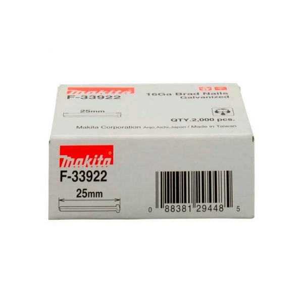 Caja clavo galvanizado 16GA 25mm Makita F-33922 - Imagen 2