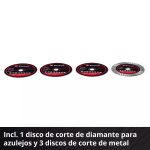 Esmeril Inalámbrico Multimaterial Einhell TP-CO 18/76-C Li BL - Solo - Imagen 5