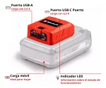Adaptador de Batería USB - A/C Einhell TC-CP 18- Sin Baterías - Imagen 4