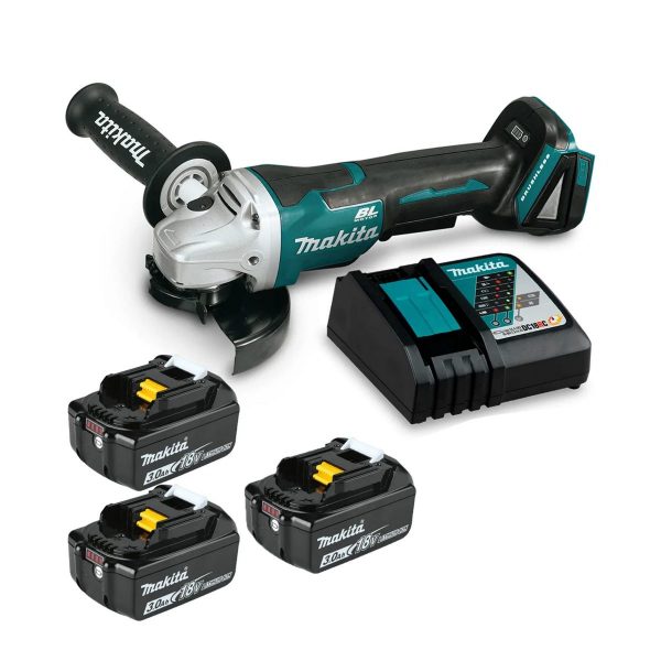 Kit Esmeril Angular Inal 4 1/2" 18V Makita DGA458RFE + Bat Adicional 3ah de Regalo - Imagen 2