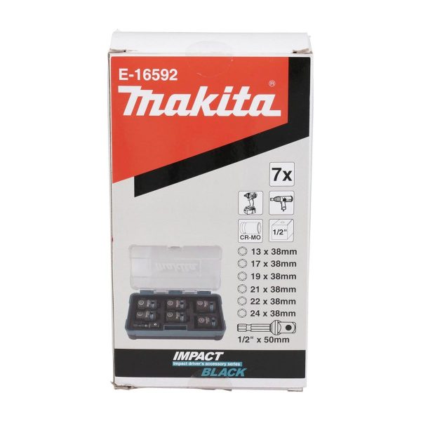 Set Dados de Impacto 1/2" 7 Pzs Makita E-16592 - Imagen 4