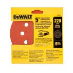 Set 5 Lijas con velcro Dewalt DW4306 Grano 220