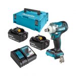 Llave de Impacto Inal. Makita DTW302RTJ Toma 3/8, Inc. Carg y 2 Bat 5AH