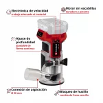 Fresadora de Palma Einhell TP-ET 18 Li BL - Sin Baterías - Imagen 4