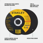Caja 25 Discos de Corte 4 1/2 X 1.0mm Stanley STA8061 - Imagen 4