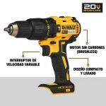 Promo Taladro Percutor 1/2 20v Brushless Dewalt DCD7781B + Bat 5AH Regalo - Imagen 3