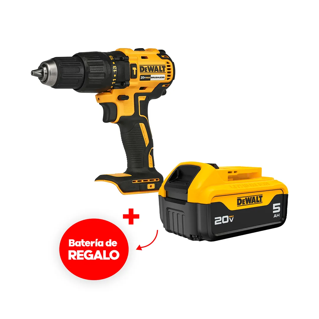 Promo Taladro Percutor 1-2 20v Brushless Dewalt DCD7781B + Bat 5AH Regalo 8 Promo Taladro Percutor 1/2 20v Brushless Dewalt DCD7781B + Bat 5AH Regalo - Imagen 1