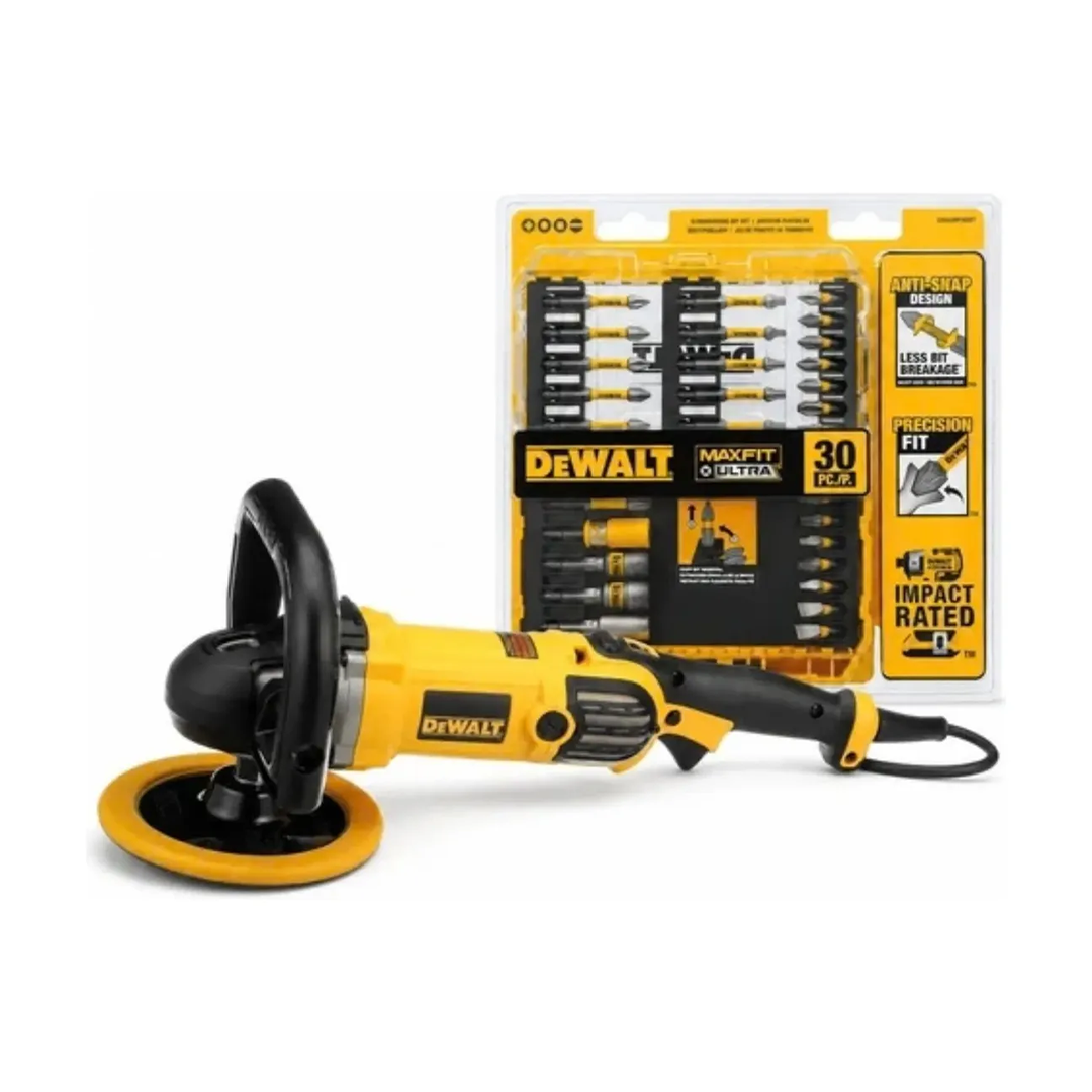 Pulidora Dewalt 7-9 Pulg. DWP849X + Set ptas DWAUMF30SET Pulidora Dewalt 7-9 Pulg. DWP849X + Set ptas DWAUMF30SET - Imagen 1
